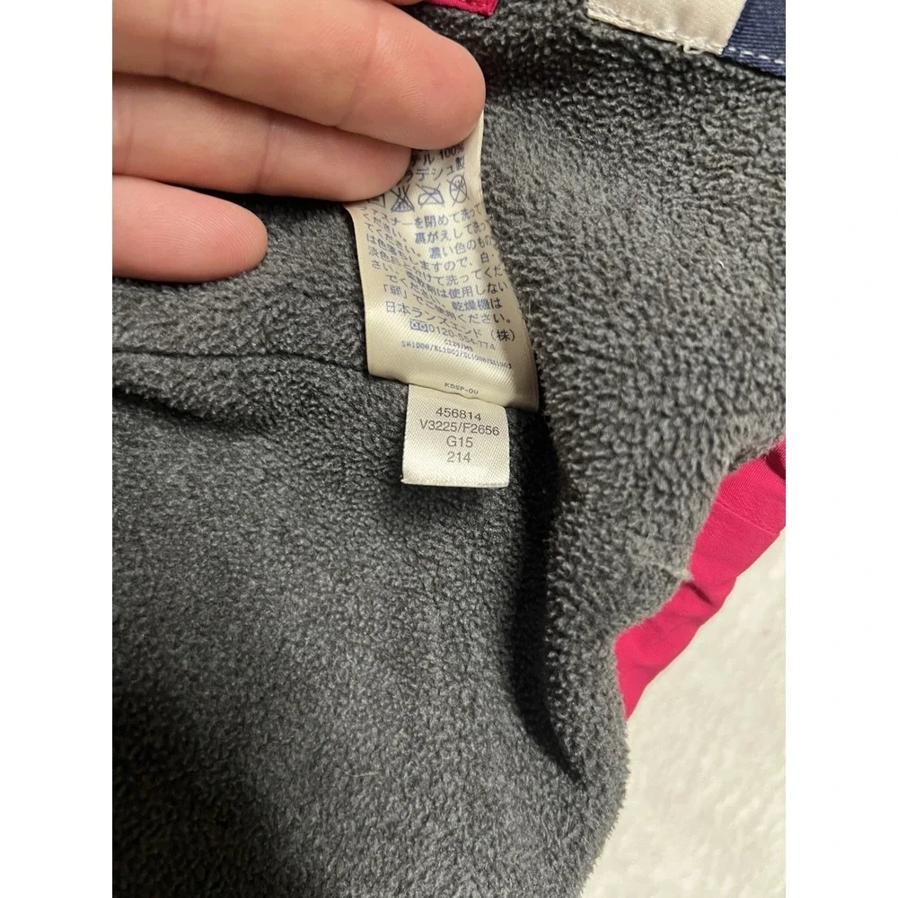 Lands' End Squall Girls M 10-12 Pink Hooded Fleece‎ Lined Winter Jacket